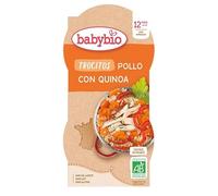 Menú de día TROCITOS Pollo con Quinoa, 200 g. Babybio