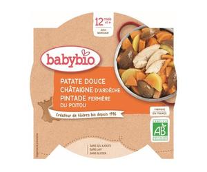 Menú diario Babybio desde hace 12 meses Plato de camote y castaño de indias 230 gramos