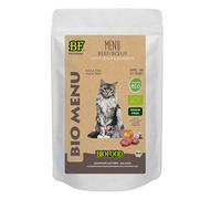 Menú ecológico Biofood elaborado con un 78% de carne de vacuno ecológica para gatos. Bolsa de 100 g