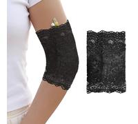MENURSY PICC Line Lace Sleeve - Elegante funda para brazo Med, suave, transpirable, protector IV y fundido, junta de silicona antideslizante, 1 unidad, Negro, Large