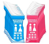 MENUY 20 bolsas de orina para viajes, urinela para mujeres, bolsas de orina para viajes, para hombres, mujeres, niños, viajes, atascos, camping, senderismo, al aire libre, bolsas de vómito (azul y