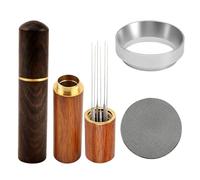 MENUY 4 piezas Barista Set con 6 agujas de espresso, distribuidor de espresso, accesorios de café barista, accesorios portafiltros