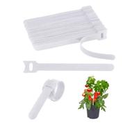 MenYiYDS 100 Pcs Ataduras de Cable, Abrazaderas para Cables,Cable Reutilizable Corbatas Correa de Cable,Ajustable Ataduras Cables con Nylon Gancho y Lazo,para Hogar y Oficina,10x100 mm,Blanco