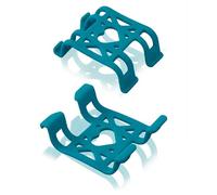 MenYiYDS 2 piezas Clips de Goma para rastreador GPS para Perros, compatibles con rastreador de Actividad GPS Tractive Dog Tracker, Clips de sujeción de Goma de Repuesto,Azul pavo real