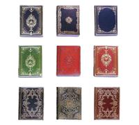 MenYiYDS 9 Pcs Libros en Miniatura, Accesorios para Casas de Muñecas 1:12 Libros en Miniatura Decorados en Múltiples Colores para Escribir Libros para Casas de Muñecas para el Hogar,Biblioteca