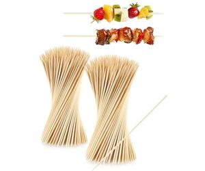 MenYiYDS Comfy Package 100 Unidades Brochetas de Bambú de 7.87 Pulgadas - Palillos de Madera para Parrilla, Brochetas, Frutas, Aperitivos y Cócteles
