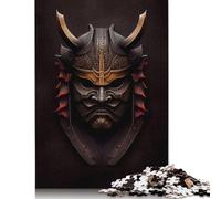 Menyoroi Samurai Mask Puzzle Imposible,desafío for Adults Entretenimiento Creativo 1000 Piezas Obra De Arte De Juego De para Adultos Y Niños A Partir De 12 Años 1000pcs (38x26cm)