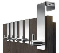 Menz Juego de 6 ganchos para puerta de alta calidad, acero inoxidable, diseño ZT
