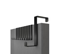 Menz Percha para puerta - 10 unidades, Negro - soportes para entrada de 3,6 cm y 4,1 cm, percha para puerta, ganchos para entrada Türhaken