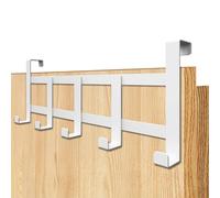 Menz Perchero de puerta para colgar en color blanco - Gancho flexible para toda la vivienda, perchero para entrada, ahorro de espacio, soporte para colgar entrada, gancho para colgar, uso universal