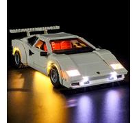 MENZAVA Luz Compatible con Lego 10337 Lamborghini Countach 5000 Quattrovalvole Icons. - Kit de iluminación LED para el Modelo de Bloques de construcción (Modelos NO Incluido)