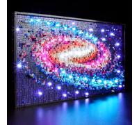 MENZAVA Luz Compatible con Lego 31212 Galaxia Vía Láctea Art. - Kit de iluminación LED para el Modelo de Bloques de construcción (Modelos NO Incluido)