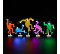 MENZAVA Luz Compatible con Lego Keith Haring: Figuras Danzantes Art 31216 - Kit de iluminación LED para el Modelo de Bloques de construcción (Modelos NO Incluido)