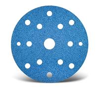 MENZER Blue discos abrasivos con cierre adhesivo, 150 mm, 15 agujeros, p. Lijadoras roto orbitales, Corindón de circonio (25 pz.) G24