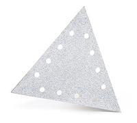 MENZER White discos abrasivos con cierre adhesivo, 290 x 250 mm, 12 agujeros, p. Lijadoras de pared, Corindón normal (25 pz.) G120