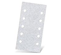 MENZER White papeles de lija 230 x 115 mm, 10 agujeros (50 pz.) G400 | p. Lijadoras orbitales, Corindón normal, soporte de gancho y bucle