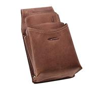 Menzo Juego de carteras de camarero con compartimento para ordenador gastronómico de piel auténtica, Delta Brown, Cartera de camarero