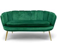 Menzzo Brenda Sofás, Madera y Terciopelo, Verde, Talla única