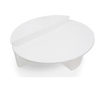 Menzzo Glowik - Juego de 2 mesas Bajas para salón, Estilo contemporáneo, Color Blanco Mate