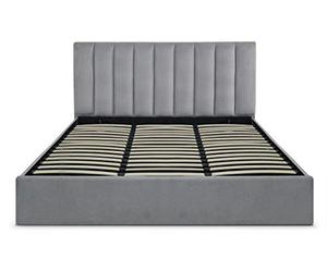 Menzzo Jyb308180hcj41silver - Cama con Base de Terciopelo (180 cm), Color Plateado