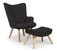 Menzzo Liberto - Juego de 2 sillones tapizados en Terciopelo Gris