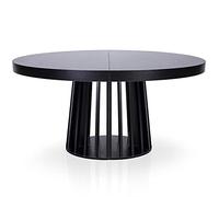 Menzzo - Mesa Ovalada Extensible, Color Negro