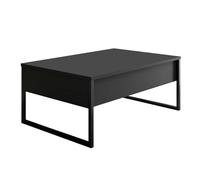 Menzzo Sibila Mesa, Negro/Gris, L90 x P60 x H40 cm