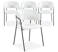 Menzzo Tabata Silla, Crema, L53.5 x P52.5 x H79 cm