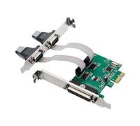 MEO PCIe a 2 puertos RS-232 puerto serie COM y DB25 tarjeta convertidora de puerto paralelo WCH382L Chipset