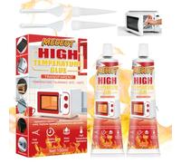 Meoeot 100ml Pegamento Alta Temperatura, Transparente Silicona Alta Temperatura, Soporta Hasta 600°C, Silicona Refractaria, Curado Rápido, Adecuado para Chimenea, Chimeneas, Campana Extractora