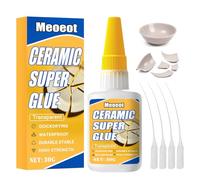 Meoeot Pegamento Cerámica Fuerte, 30g Impermeable Porcelana Cola, Supercola Alta Resistencia, Resistente al Calor & Lavavajillas, Transparente, para Porcelana, Arcilla, Reparación de Jarrones