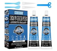 Meoeot Sellador Juntas para Motores Negro, Pasta de Juntas Motor, Silicona Pegamento Alta Temperatura, RáPido, Resistente al Aceite, Sellador de Juntas para Junta de Culata, Cárter de Aceite, 2*50ML