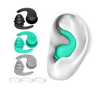 Meogromp 3 Pares de Tapones para los OíDos Impermeables y Ultra CóModos, Tapones para los OíDos para Nadar, Tapones para los OíDos de Silicona Reutilizables para Deportes AcuáTicos