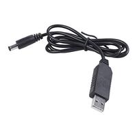 Meogromp USB DC 5V a DC 12V 2.1mm X 5.5mm Modulo convertidor CC Barril Enchufe Conector Enchufe Cable de alimentacion, Cable USB a CC -1M (5V a DC 12V)