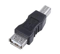 Meogromp USB Impresora Adaptador Tipo a Hembra a Tipo B Negro Tono Plateado