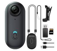 Meoilkolnm Mini cámara corporal de 64 GB 4K, cámara corporal de acción portátil, tamaño de pulgar cámara manos libres, soporte de videocámara portátil de alta calidad en cualquier lugar para caminar