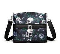 MEOKIM Bolso de hombro con calavera para mujer, cartera gótica con calavera Y2K, mochila hippie callejera, Verde, Talla única
