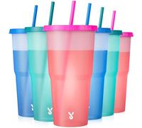 Meoky Paquete de 6 vasos que cambian de color de 40 onzas