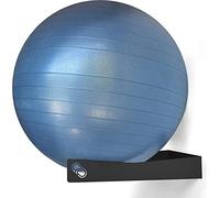 MEOLLO Soporte de Pared para Pelota de Pilates, Yoga, Fitness, Equilibrio, Fisioterapia y Pelota para Embarazadas, 100% Acero al Carbono (2 Unidades, Blanco)