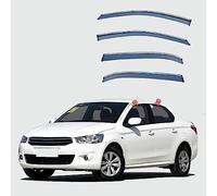 MEOMO 4 Piezas Coche Deflectores de Viento para Citroen C-Elysee MK2 2014 2015 2016 2017 2018 2019, Ventana Lateral Visera Lluvia Deflectores de Aire contra Auto Accesorios