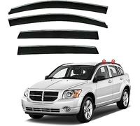 MEOMO 4 Piezas Coche Deflectores de Viento para Dodge Caliber 2007 2008 2009 2010 2011 2012, Ventana Lateral Visera Lluvia Deflectores de Aire contra Auto Accesorios