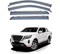 MEOMO 4 Piezas Coche Deflectores de Viento para Nissan NAVARA D23 MK3-D23 2015-2020 2021 2022 2023, Ventana Lateral Visera Lluvia Deflectores de Aire contra Auto Accesorios