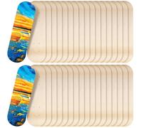 Meooeck Monopatín en blanco de madera a granel para principiantes y niños, mini monopatín de arce de 17 x 5 pulgadas, 7 capas de doble cola para decoración de pintura
