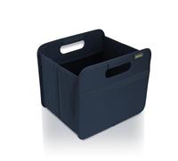 Meori Caja Plegable pequeña en Azul Marino - Estable Caja Plegable S con Asas - Solución de Almacenamiento Multiusos Capacidad de Carga hasta 30 kg - A100111 - 32 x 26,5 x 27,5 cm