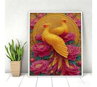 MEOSUEWI 5D Pintura Diamante Adultos, Flor Pavo Real Diamond Painting Adultos Kit, Pintura Diamante Niños, DIY Cristal Art Diamond Painting Kits Para Navidad Decoración 100 x 200 cm PjY2556 2-4