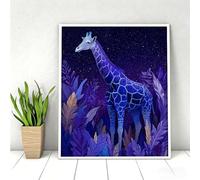 MEOSUEWI 5D Pintura Diamante Adultos, Jirafa Animal Diamond Painting Adultos Kit, Pintura Diamante Niños, DIY Cristal Art Diamond Painting Kits Para Navidad Decoración 100 x 135 cm PjY5080 A-I
