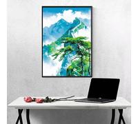 MEOSUEWI áRbol Pintura de Diamante MontañA Diamond Painting Adultos Pintura Diamante Bordado de Punto de Cruz Kits, Kit de Diamond Painting DIY 5d für Home Wand Decor, Büro, Regalos 40x50CM PJY3 1-S
