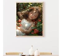 MEOSUEWI Pintar por Numeros Adultos Hojas Fruta, DIY Pintura por Numeros Principiantes Cuadros para Paint by Numbrs Kit con Pinceles y Pinturas Acrilicos, Decoración para el Hogar 50x70CM PjY2401 9-1