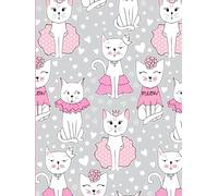 Meow Cat Hardcover Notebook: Perfect Gift for Girls, Teens & Cat Lovers, Ideal for Writing, Notes, and Daily Journaling, Hardcover Notebook with Floral & Heart Borders for Girls, Teens & Women