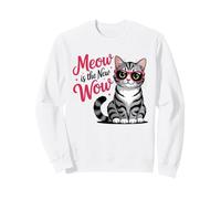 Meow es el Nuevo Amante de los Gatos Wow Sudadera